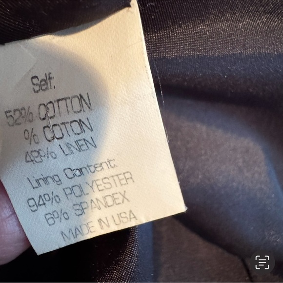 Theory Linen Cotton Blend Blazer Jacket with Ribbon Tie Black Size 8 - Picture 9 of 11